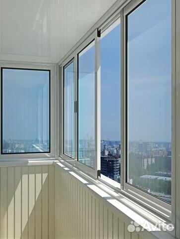Алюминиевое панорамное окно на балкон
