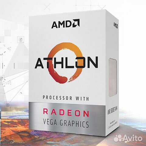 89270003344 AMD Athlon 200GE c видеоядром Vega 3 AM4