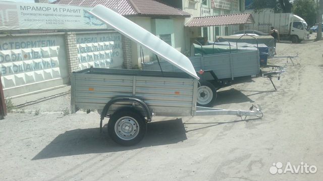 Прицеп с пластиковой крышкой мзса