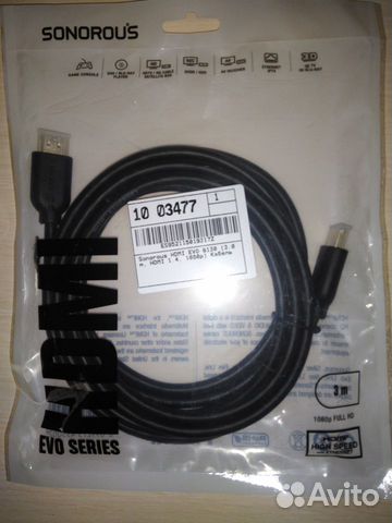 Кабель hdmi EVO 1.4 sonorous