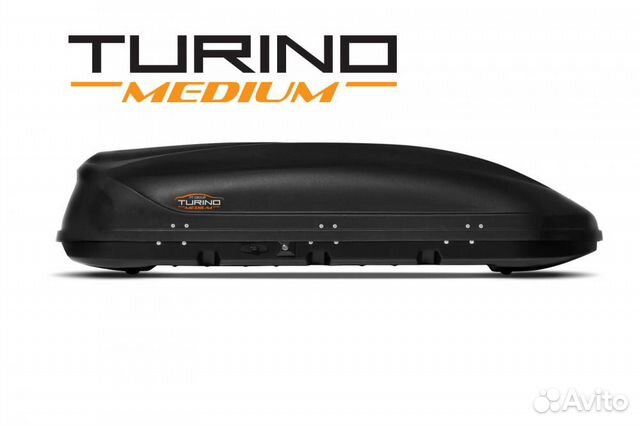 Автобокс на крышу Черный Turino Medium (460 л)