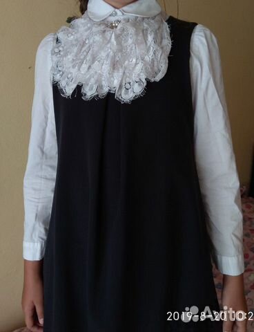 146 размер. Школьная форма (темно синяя), блузка 146 размер. Школьная форма (темно синяя), блузка