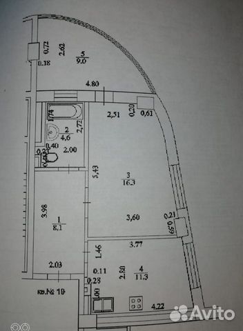 1-к квартира, 45 м², 5/25 эт.