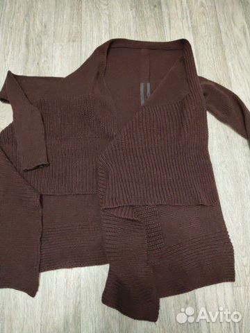Rick Owens оригинал кардиган шерсть замотка Rick Owens оригинал кардиган шерсть замотка