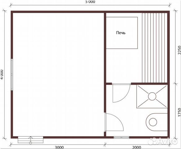 Сруб бани 4х5