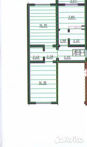 2-к квартира, 53 м², 5/18 эт.