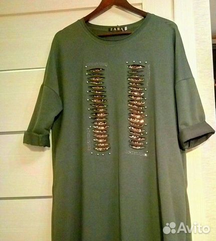 Платье хб Zara XL