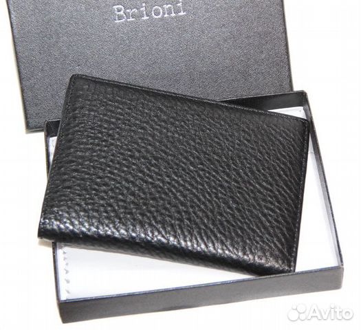 Мужская кожаная обложка паспорт Brioni black new Мужская кожаная обложка паспорт Brioni black new