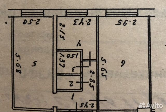2-к квартира, 44.1 м², 5/5 эт.