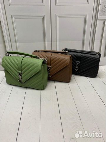 Новая женская сумка Yves Saint Laurent зелёная Новая женская сумка Yves Saint Laurent зелёная