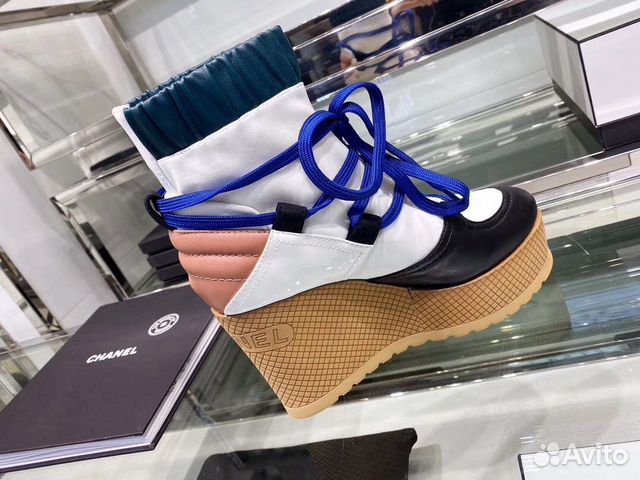 Ботинки Chanel полусапожки сапоги на танкетке Ботинки Chanel полусапожки сапоги на танкетке