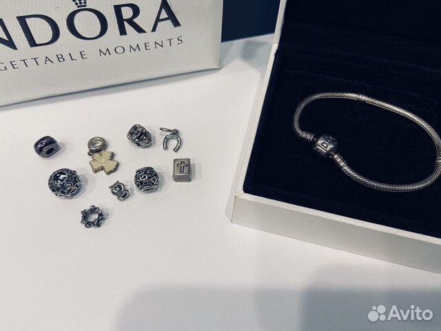 Украшение шарм Пандора Pandora браслет+шармы