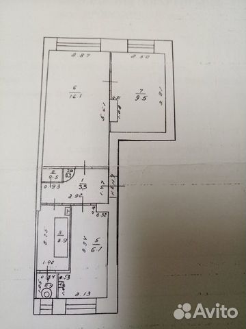 2-к квартира, 41 м², 1/2 эт. 2-к квартира, 41 м², 1/2 эт.
