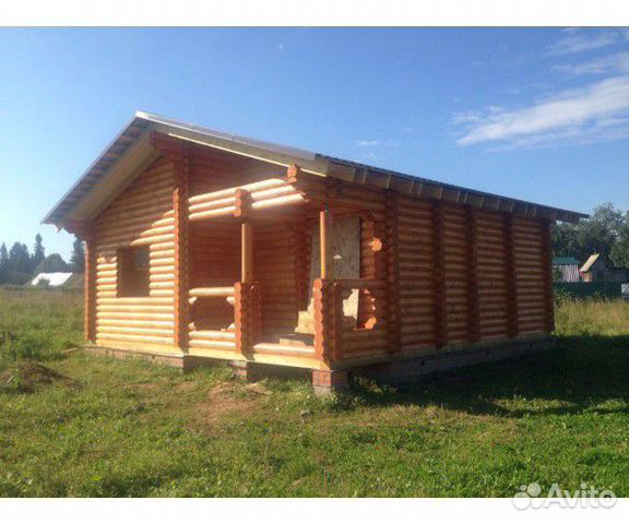 Сруб бани 8х8 м из зимнего леса. Оцилиндр. бревно Сруб бани 8х8 м из зимнего леса. Оцилиндр. бревно