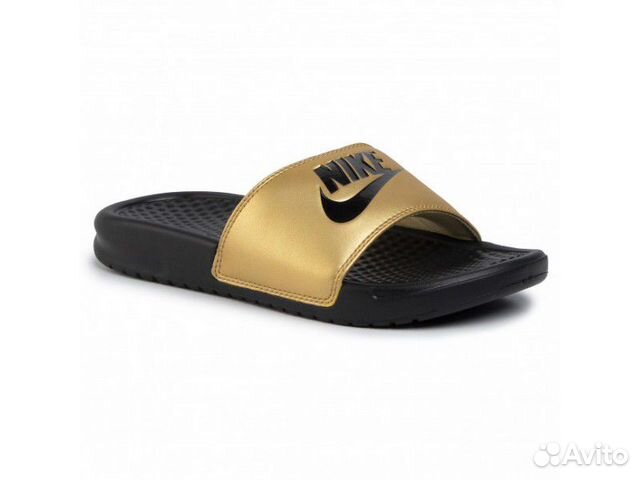 Сланцы Nike Benassi JDI W Black & Gold original Сланцы Nike Benassi JDI W Black & Gold original