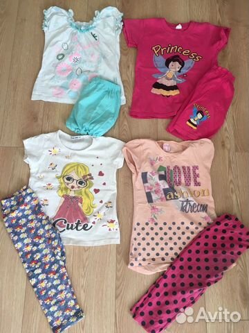 Большой пакет вещей для девочки р. 110-116