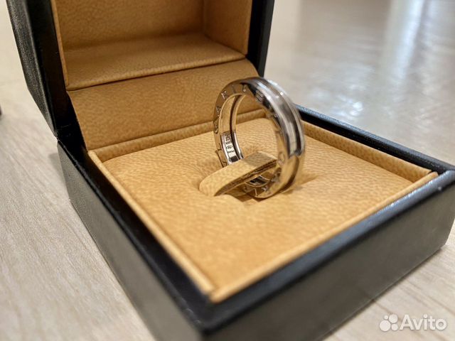 Bvlgari Кольцо(17-18) в1 полосу,Оригинал,белое зол