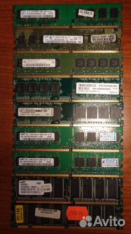 Планки оперативной памяти sdram, DDR, DDR2