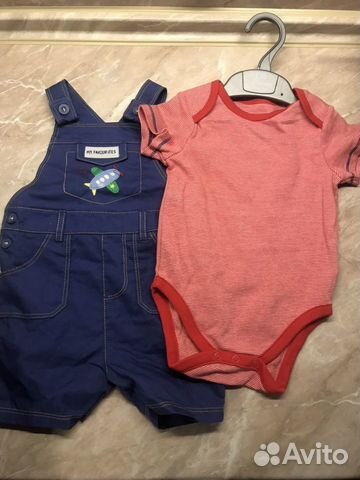 Комбинезон с боди, Mothercare, новый, 6-9 Комбинезон с боди, Mothercare, новый, 6-9