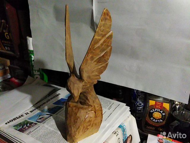 Беркут, Орёл, Ястреб скульптура дерево кедр