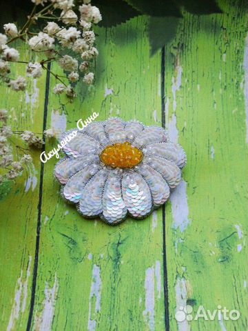 Брошь ромашка Брошь ромашка