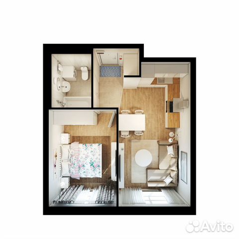 1-к квартира, 40.4 м², 22/33 эт. 1-к квартира, 40.4 м², 22/33 эт.