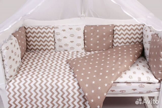 Бортики подушки в детскую кроватку