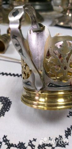 Подстаканник, рюмки, ложка, серебро 875, СССР