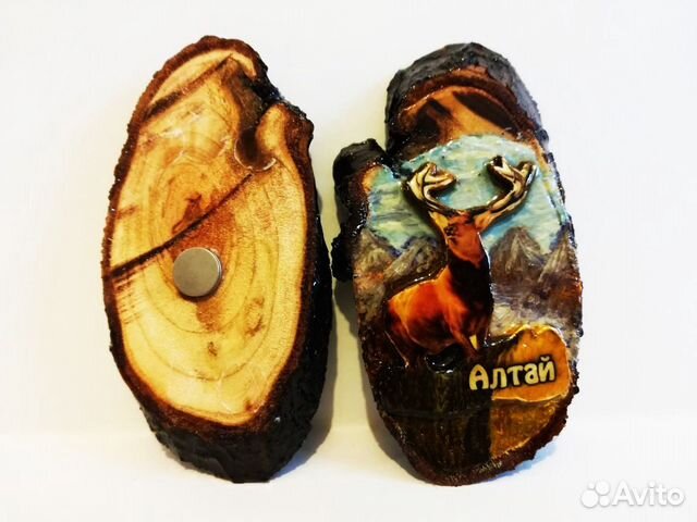 Сувениры-магнитики из спила Дерева