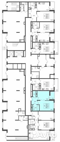 1-к квартира, 35.7 м², 1/17 эт.