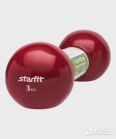 Гантель виниловая starfit DB-102 3кг
