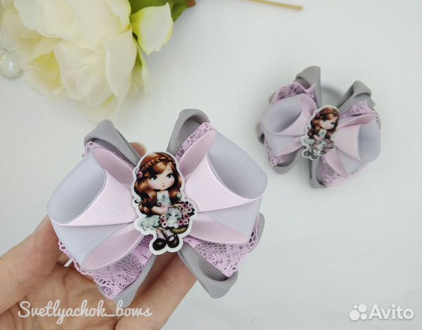 Резинка бант для волос канзаши