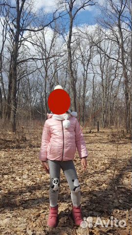 Куртка детская 3-4 года, осень/весна, одна розовая