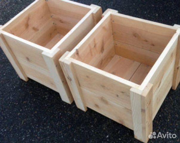 Ящики-кашпо деревянные для цветов