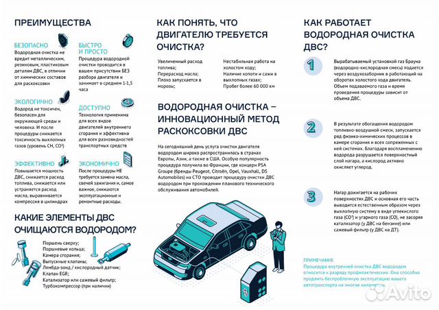 Раскоксовка (очистка ) двигателя водородом