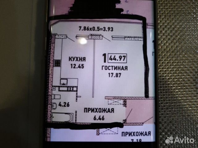1-к квартира, 45 м², 10/18 эт.