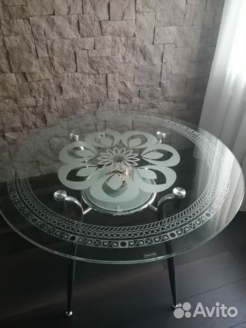 Стол стеклянный круглый Стол стеклянный круглый