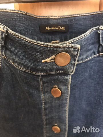 Юбка джинсовая Massimo Dutti на пуговицах Юбка джинсовая Massimo Dutti на пуговицах