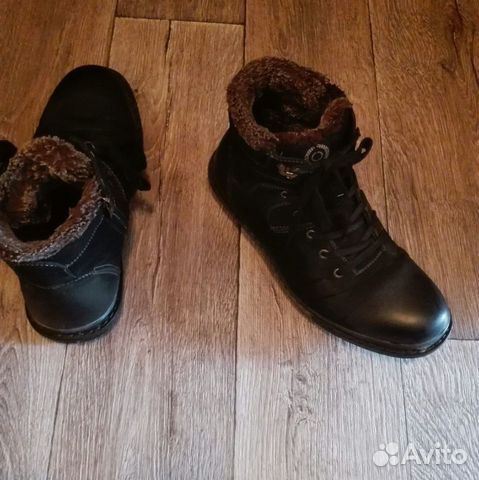 Ботинки зимние, мужские,чёрные, 44 размера