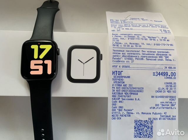 Apple watch S4 44mm Ростест