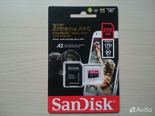 Карта памяти SanDisk Extreme Pro 256