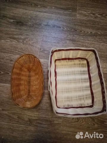 Плетеные конфетница и сухарница