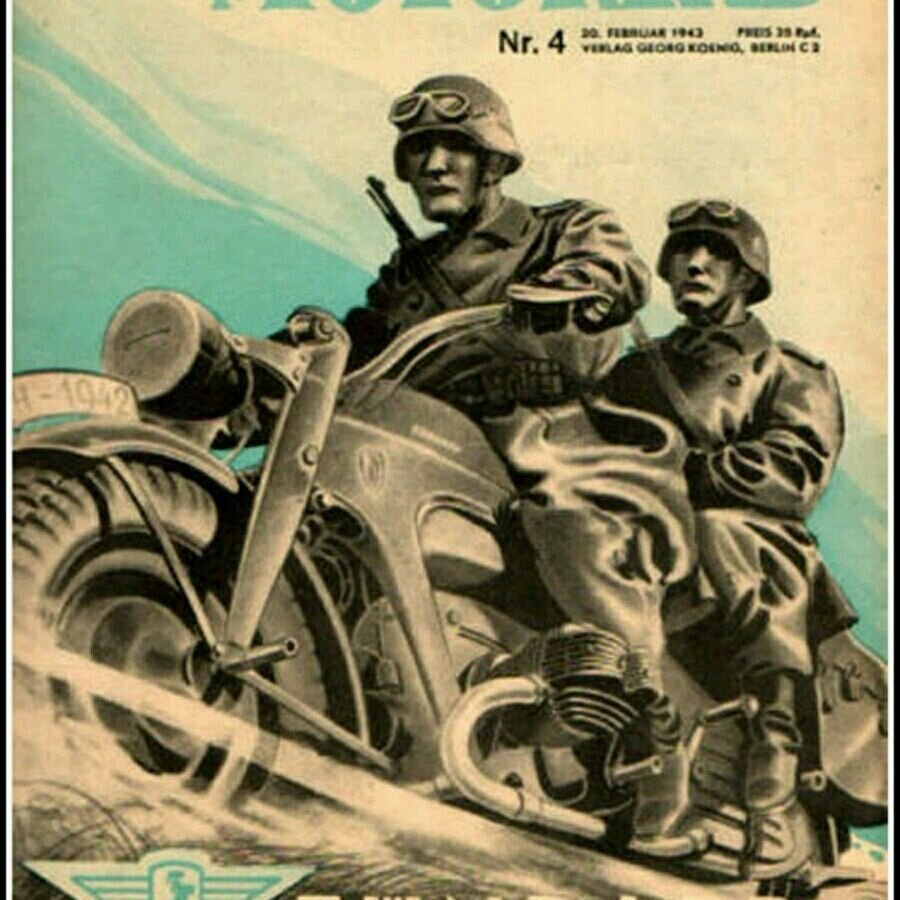 Retro BMW Motorrad poster