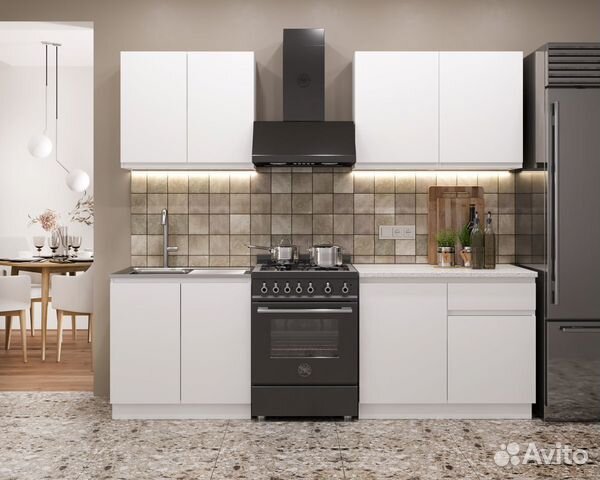 Кухня белая новая 1.6м ikea-стиль