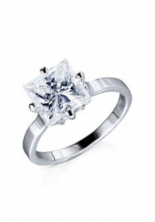 Кольцо с бриллиантом 3,08 ct F/VVS2 мгу