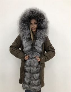 Парка с натуральным мехом