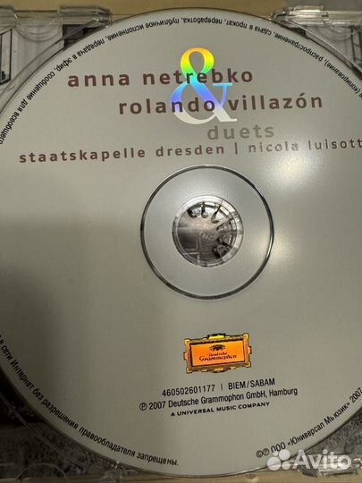 Cd Anna Netrebko. Rolando. Villazon. Duets