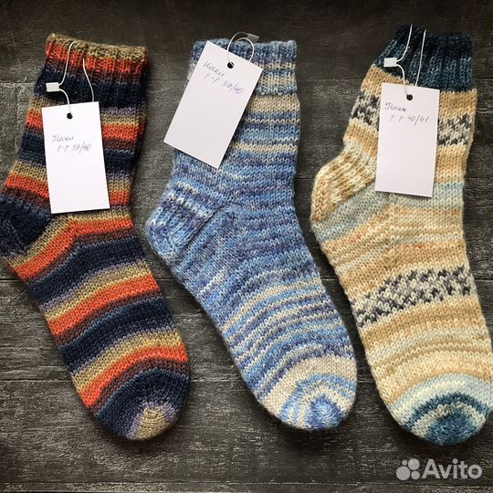 Носки мужские женские вязаные