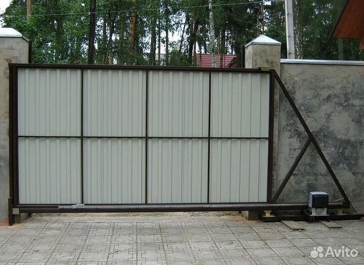 Откатные ворота с установкой