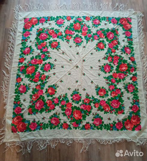 Шаль платок павловопосадская СССР